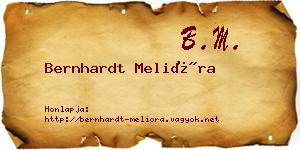 Bernhardt Melióra névjegykártya